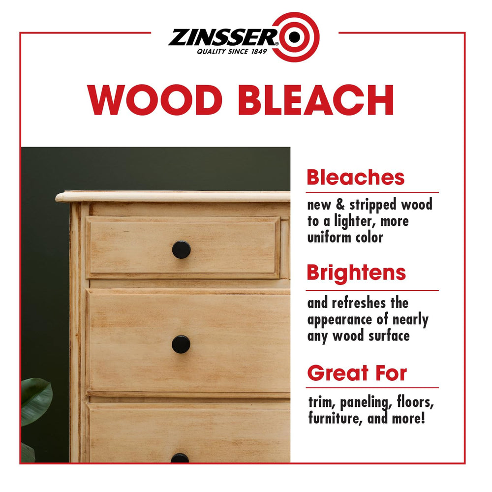 Zinsser Wood Bleach Kit applying with brush on paneling.