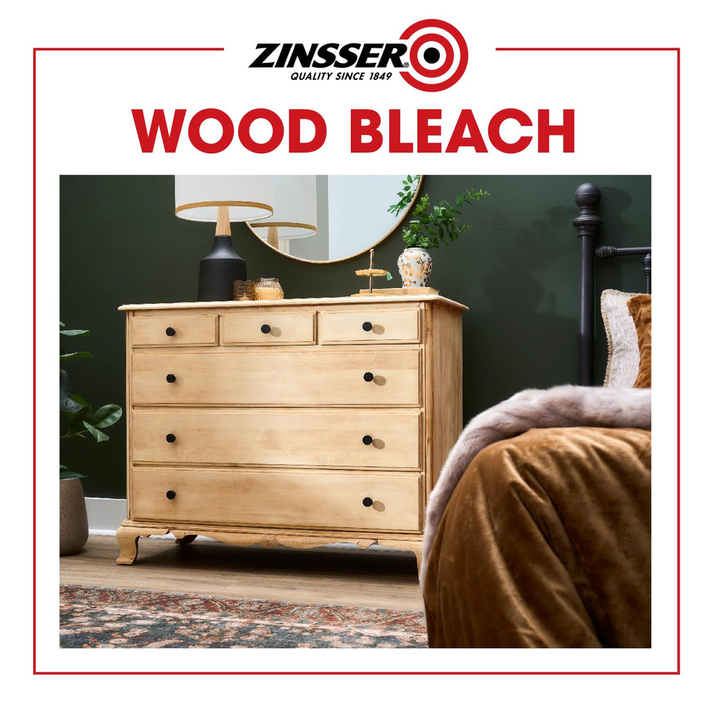 Zinsser Wood Bleach Kit controls red-toned wood with a cleaner look.