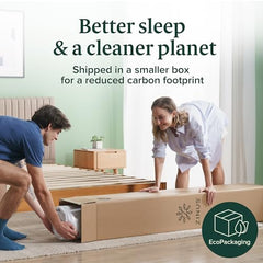 Charcoal infusion layer detail in Zinus memory foam mattress for moisture control