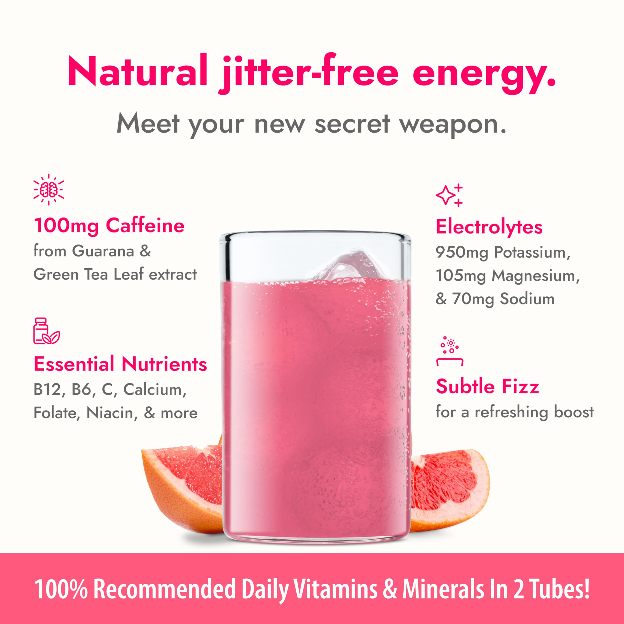 Zipfizz bottle beside a glass of prepared drink for daily hydration.