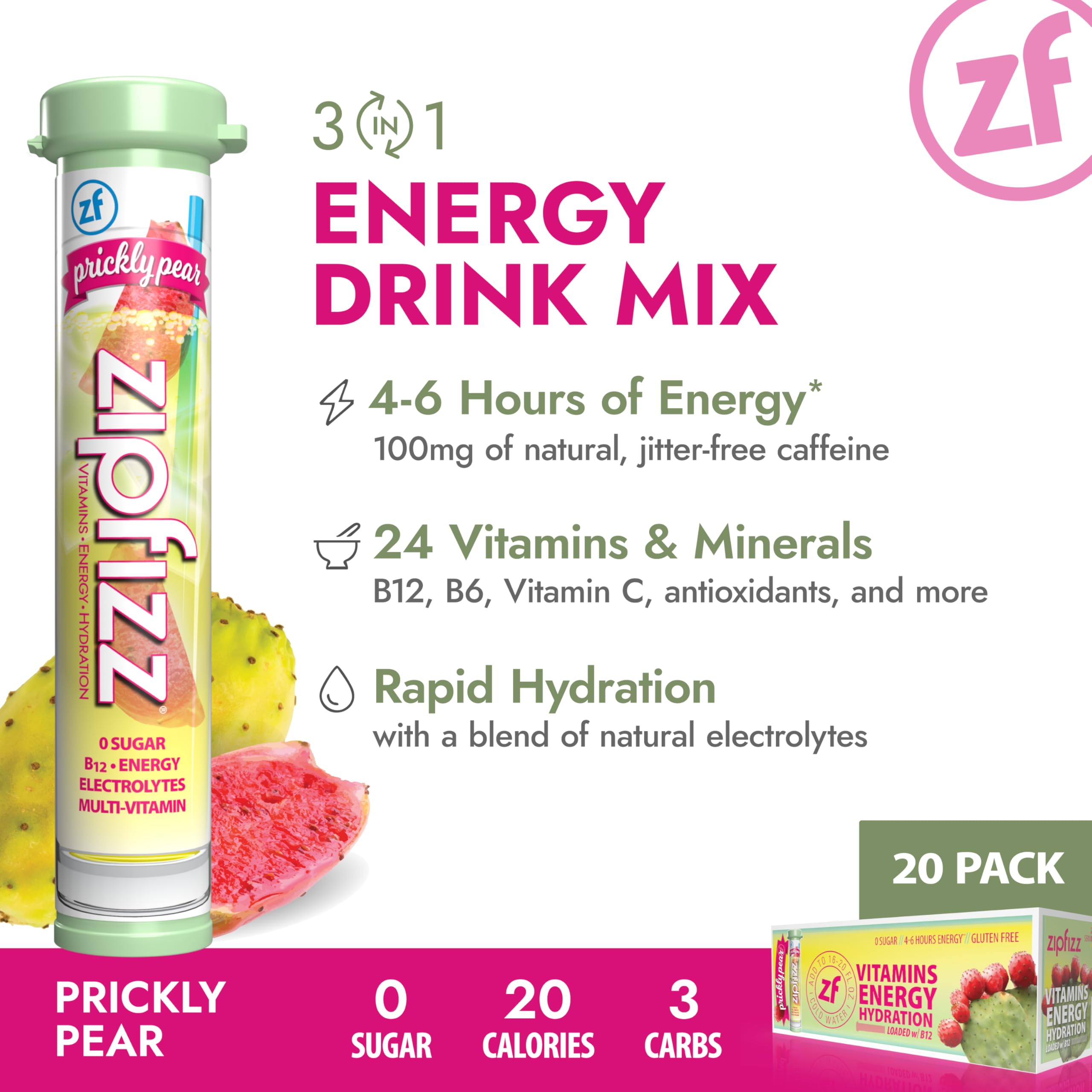 Zipfizz dissolving in water bottle creates a refreshing sugar-free boost.