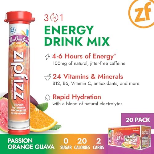 Zipfizz electrolyte and vitamin blend supports hydration during workouts.