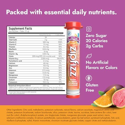 Zipfizz passion orange guava flavor delivers a refreshing energy boost.
