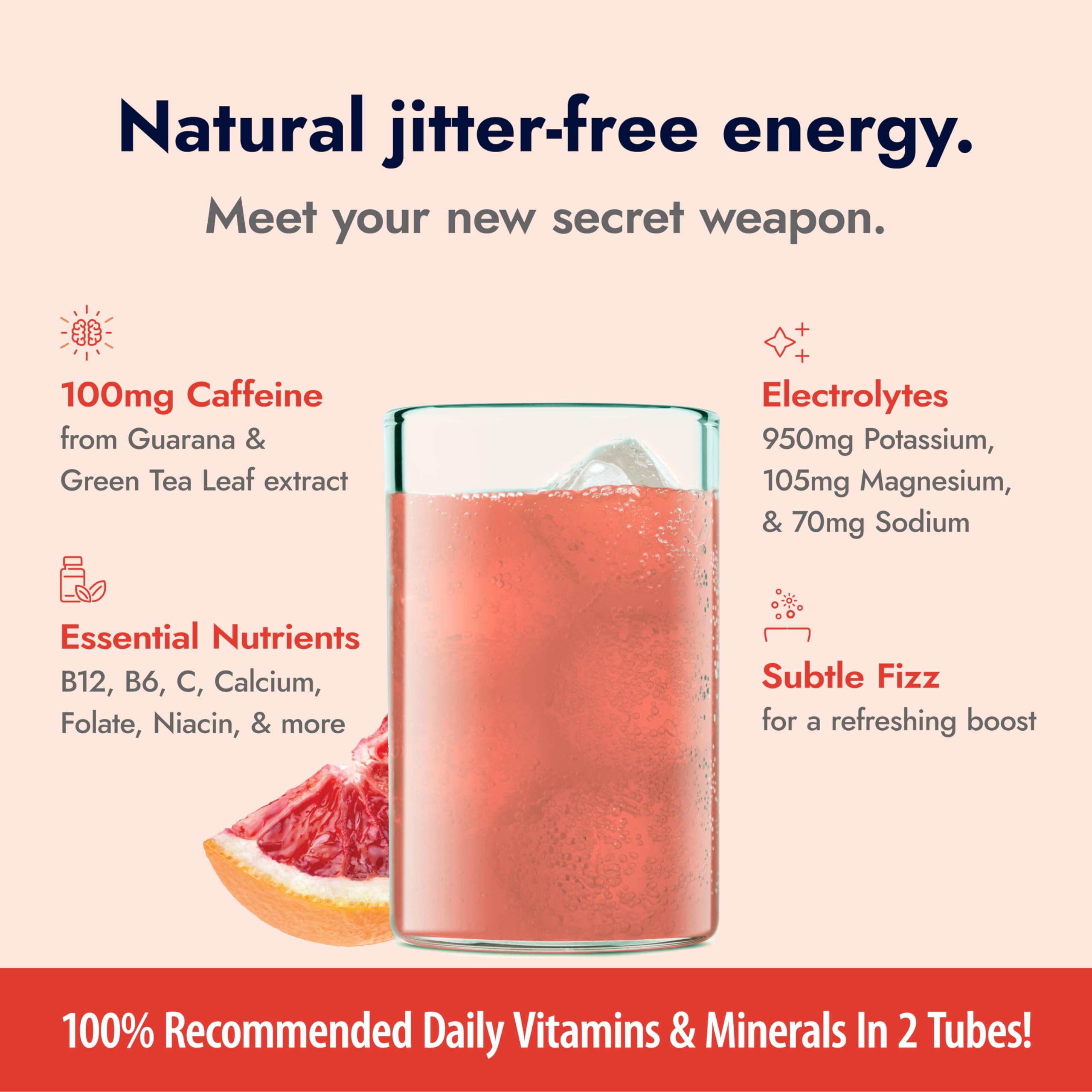 Zipfizz vitamin label close-up highlights B12 and antioxidants benefits.