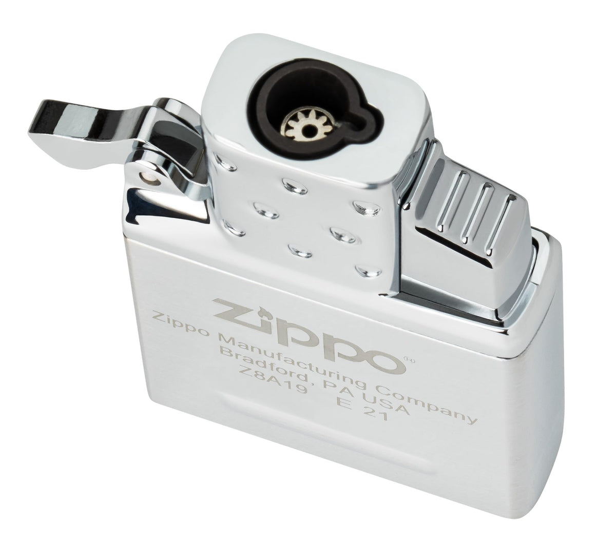 Zippo 65826 single-torch insert ignition button for quick lighting.