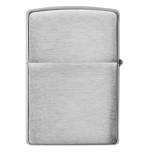 Zippo brushed chrome lighter metal body for durable daily carry.