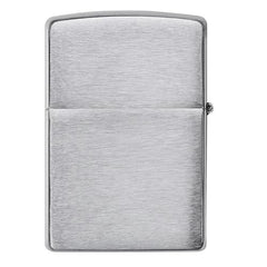 Zippo brushed chrome lighter metal body for durable daily carry.