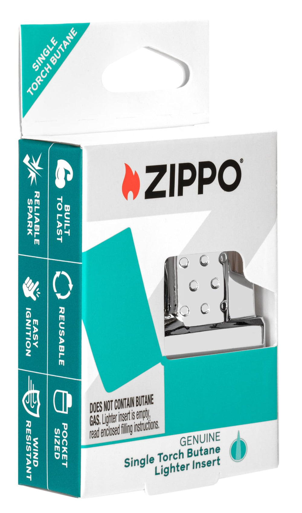 Zippo insert in gift box signals premium gifting experience.