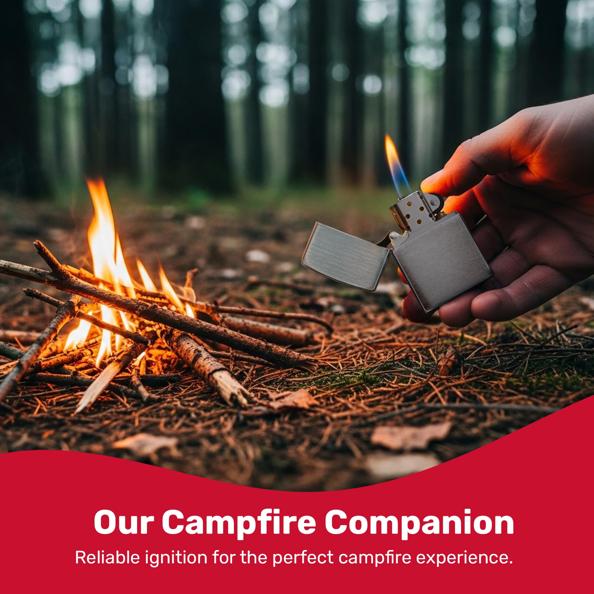 Zippo lighter refillable design allows repeated fueling and use.
