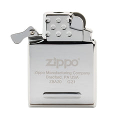 Zippo Yellow Flame insert ignition button close-up for precise control