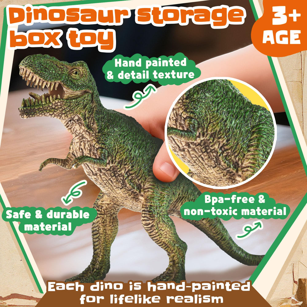 Zippytots dinosaur figures close-up showing lifelike colors