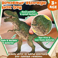 Zippytots dinosaur figures close-up showing lifelike colors