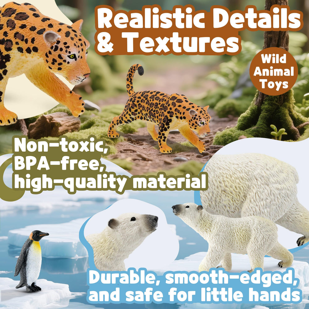 Zippytots leopard figure to enhance observation and pretend play.