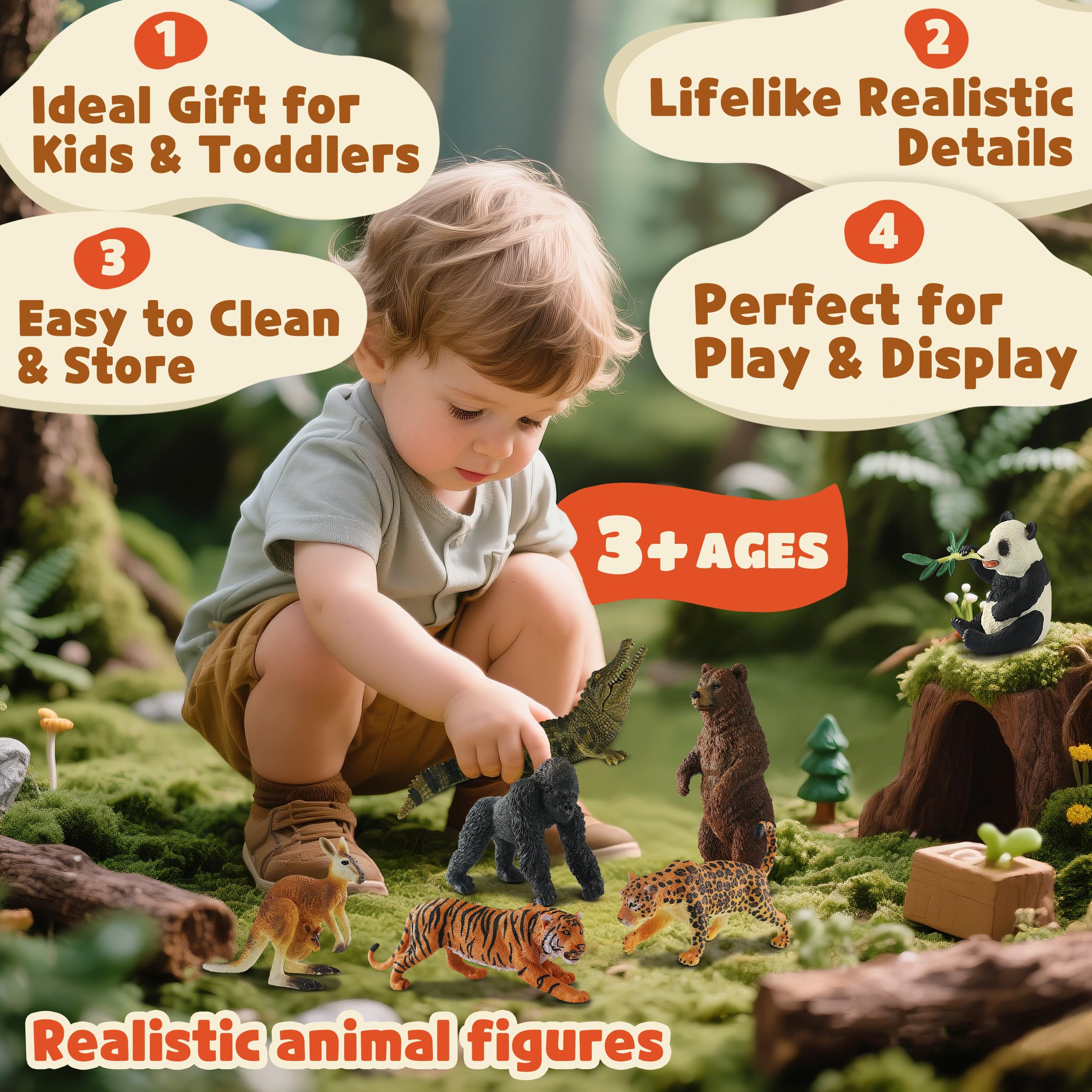 Zippytots polar bear figure for outdoor exploration and curiosity.