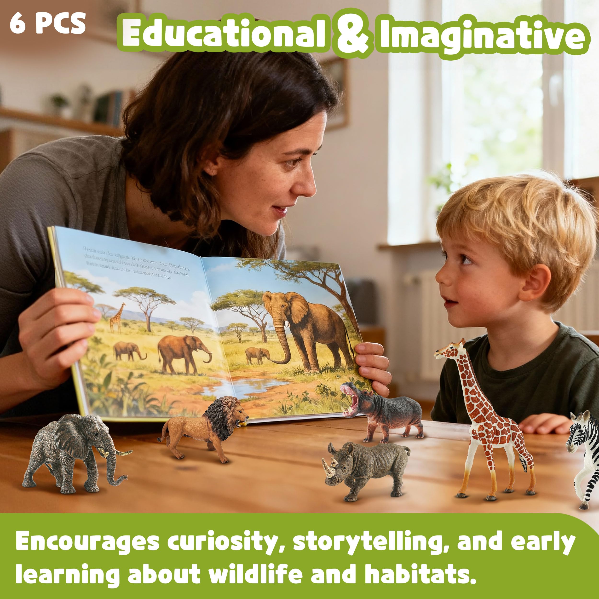 Zippytots safari collection display helps kids organize figures for imaginative trips.