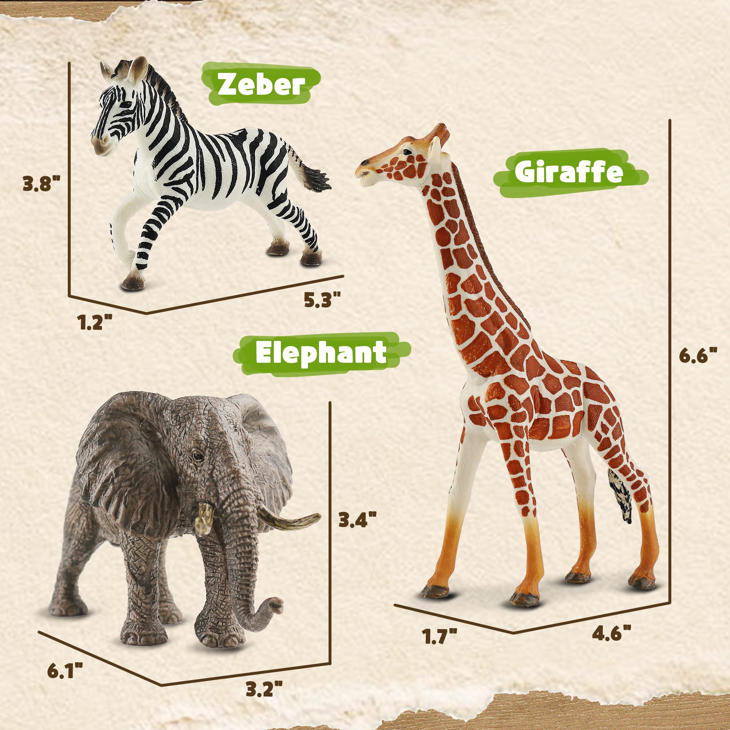 Zippytots safari giraffe figurine sparks storytelling and cognitive development through role play.