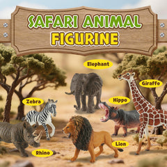 Zippytots safari hippo figurine promotes hands-on learning with durable, non-toxic materials.
