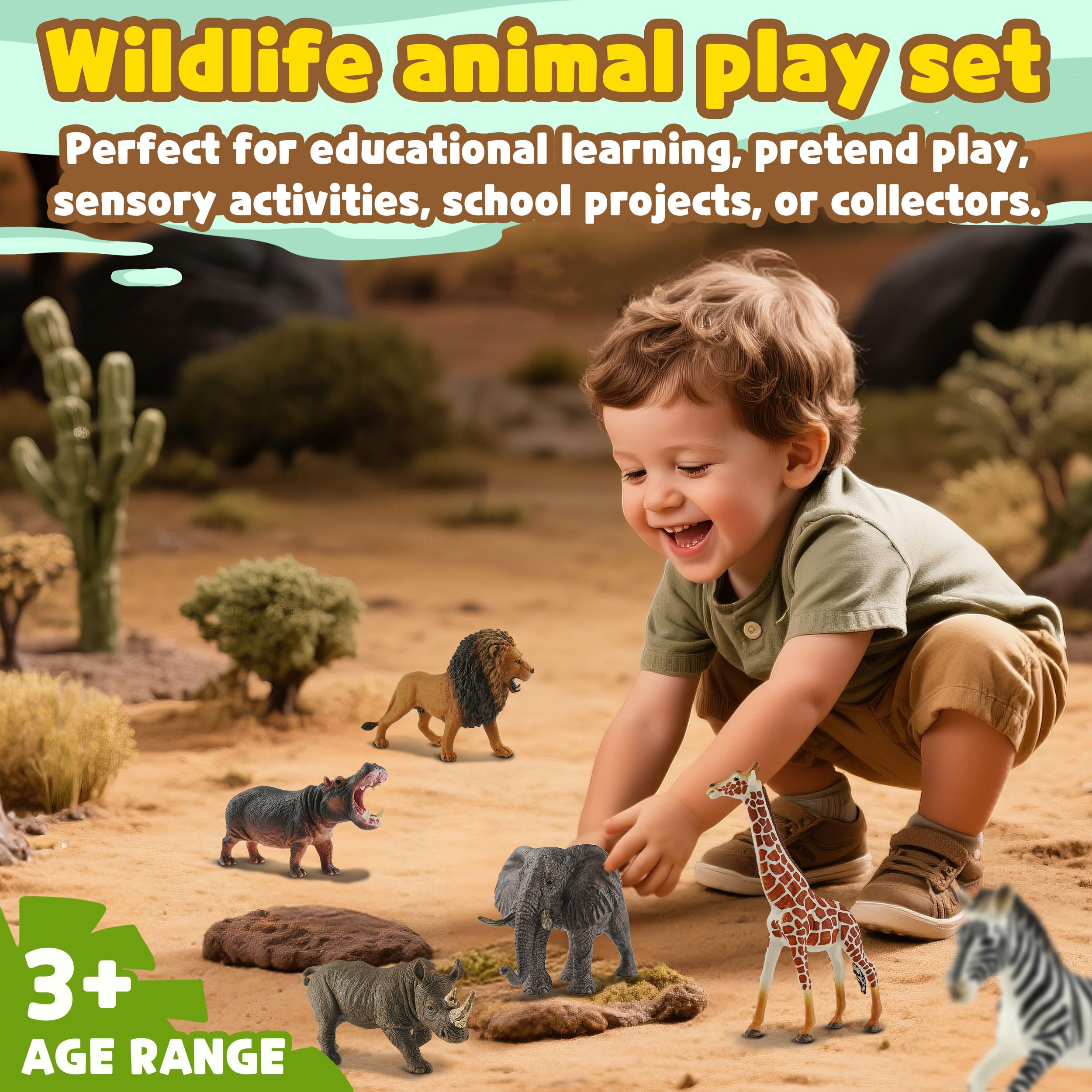 Zippytots safari lion figurine enhances dramatic play with a sturdy, BPA-free design.