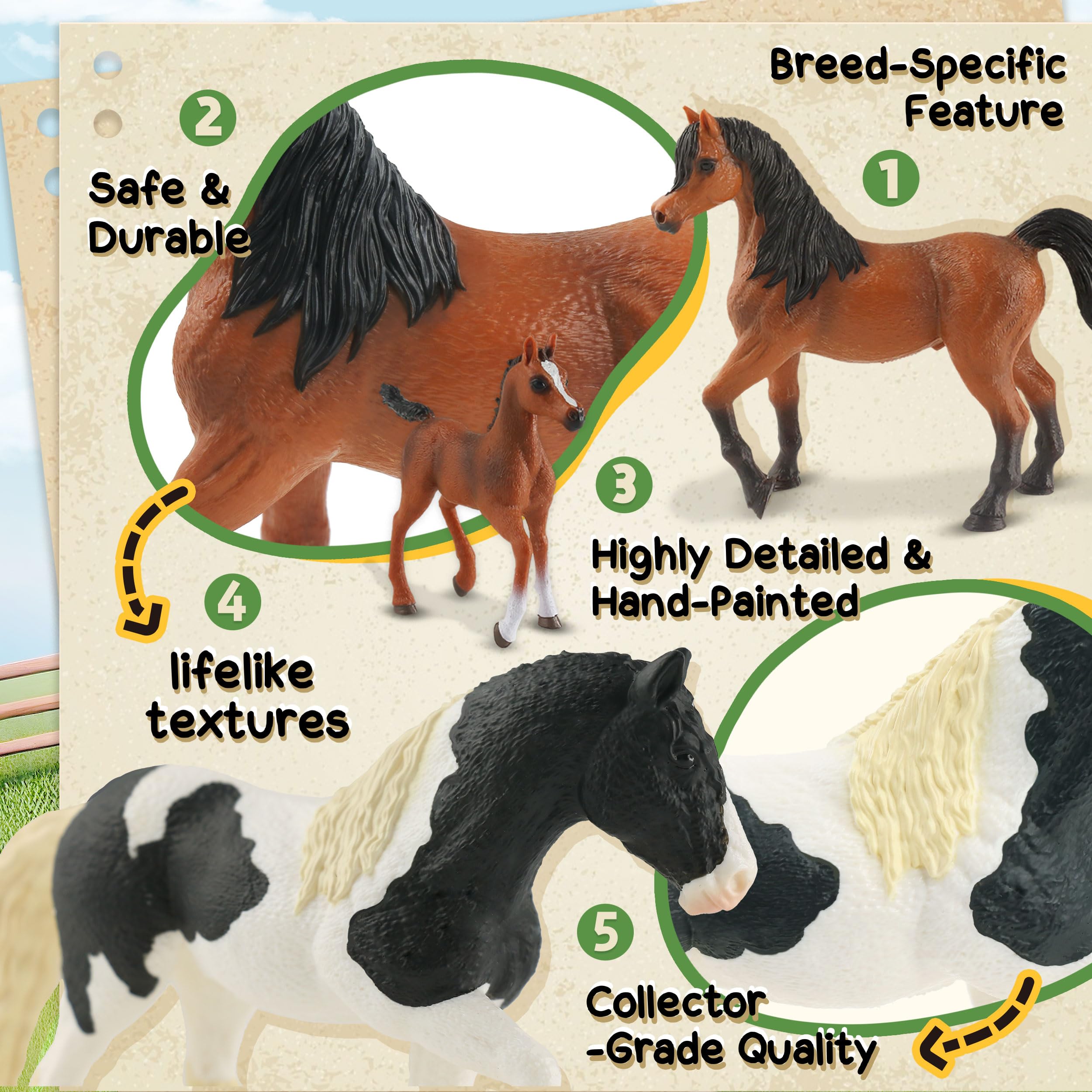 Zippytots safe durable PVC horse figures are BPA-free for worry-free fun.