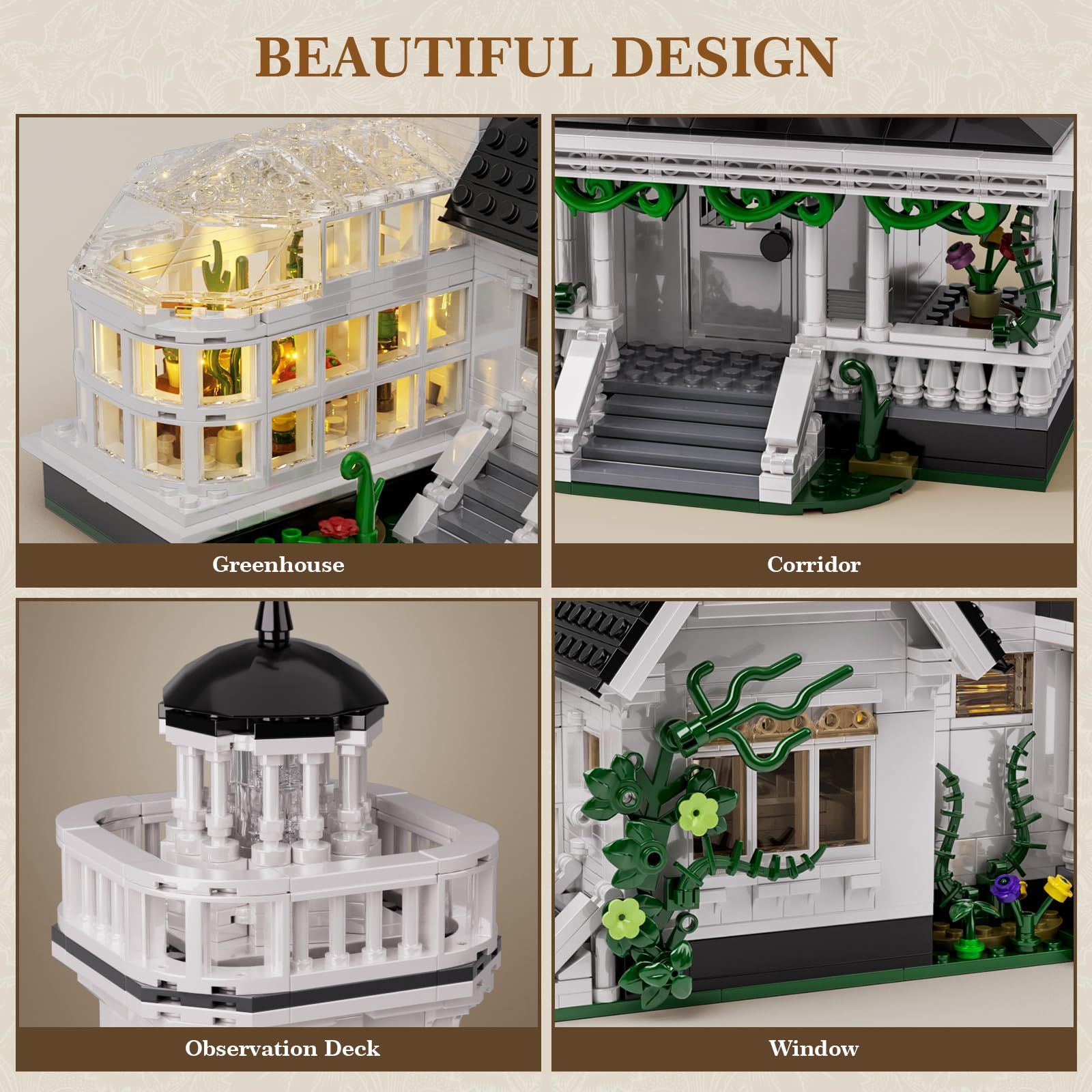 ZIQILIGHTING compatible with Lego Horror House for expansive display setups