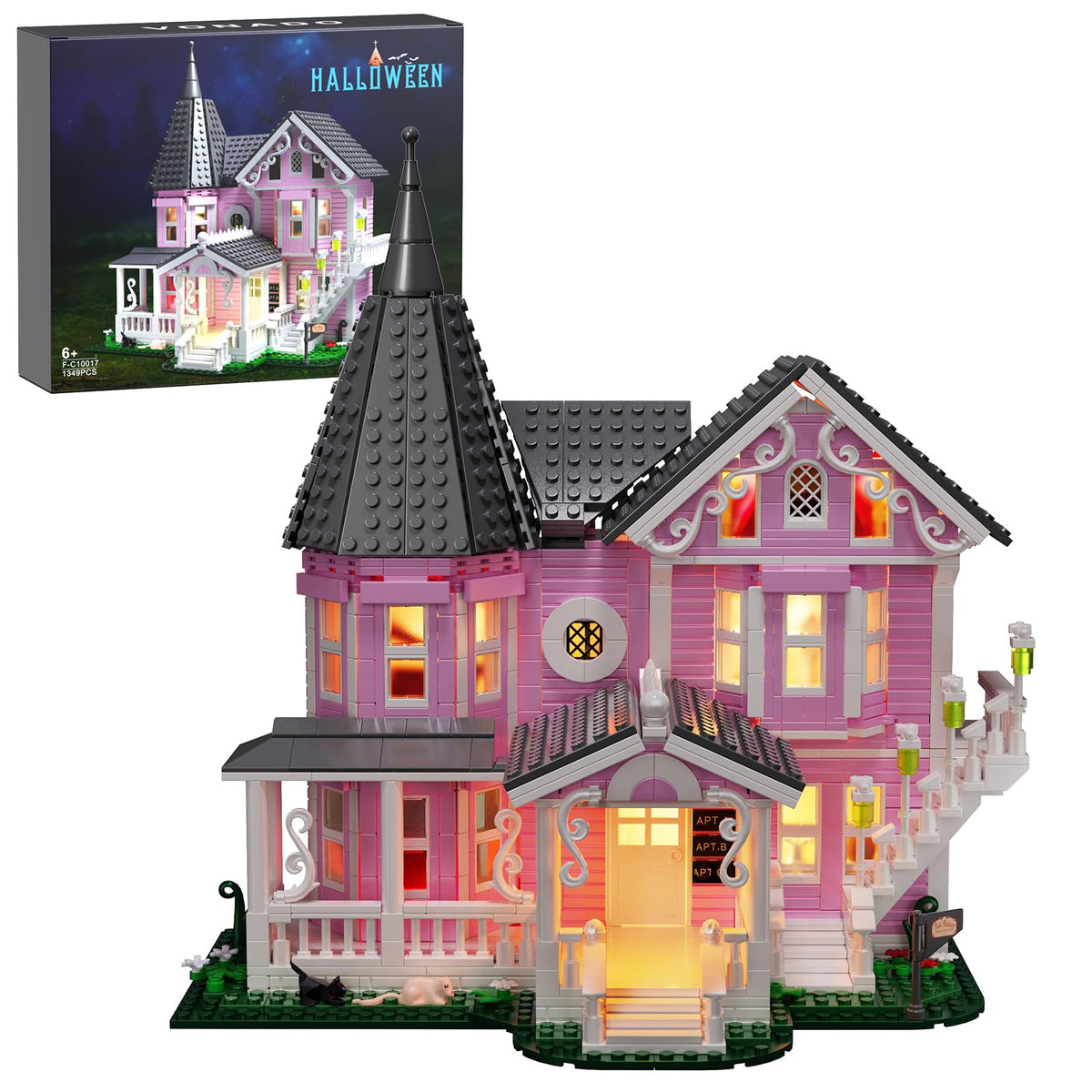 ZIQILIGHTING Pink Palace building blocks for imaginative play and display.
