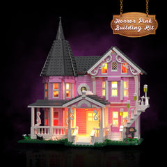 ZIQILIGHTING Pink Palace exterior shows soft pink walls and charm.