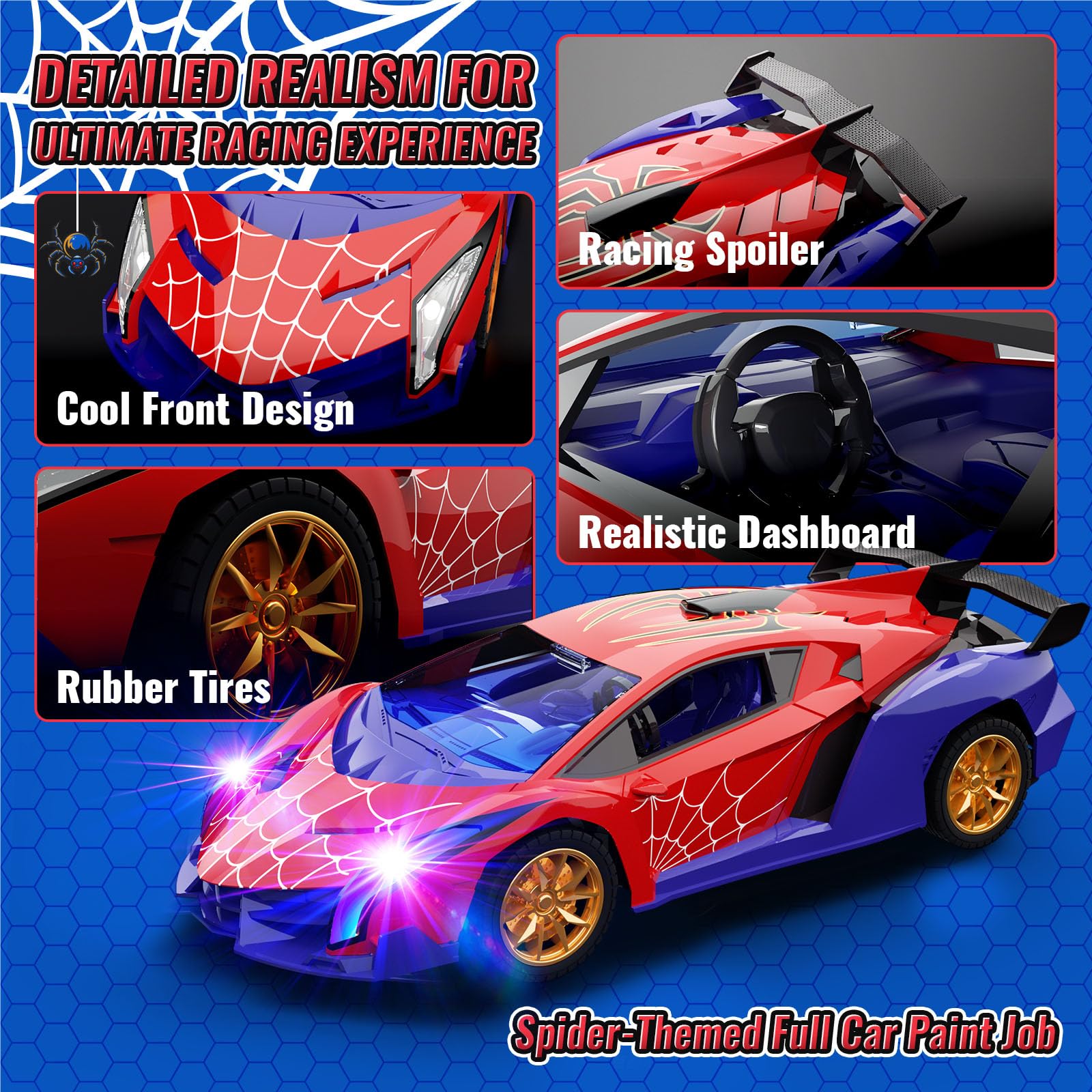 ZIROKAY Spider RC Car drift action enables competitive play with friends