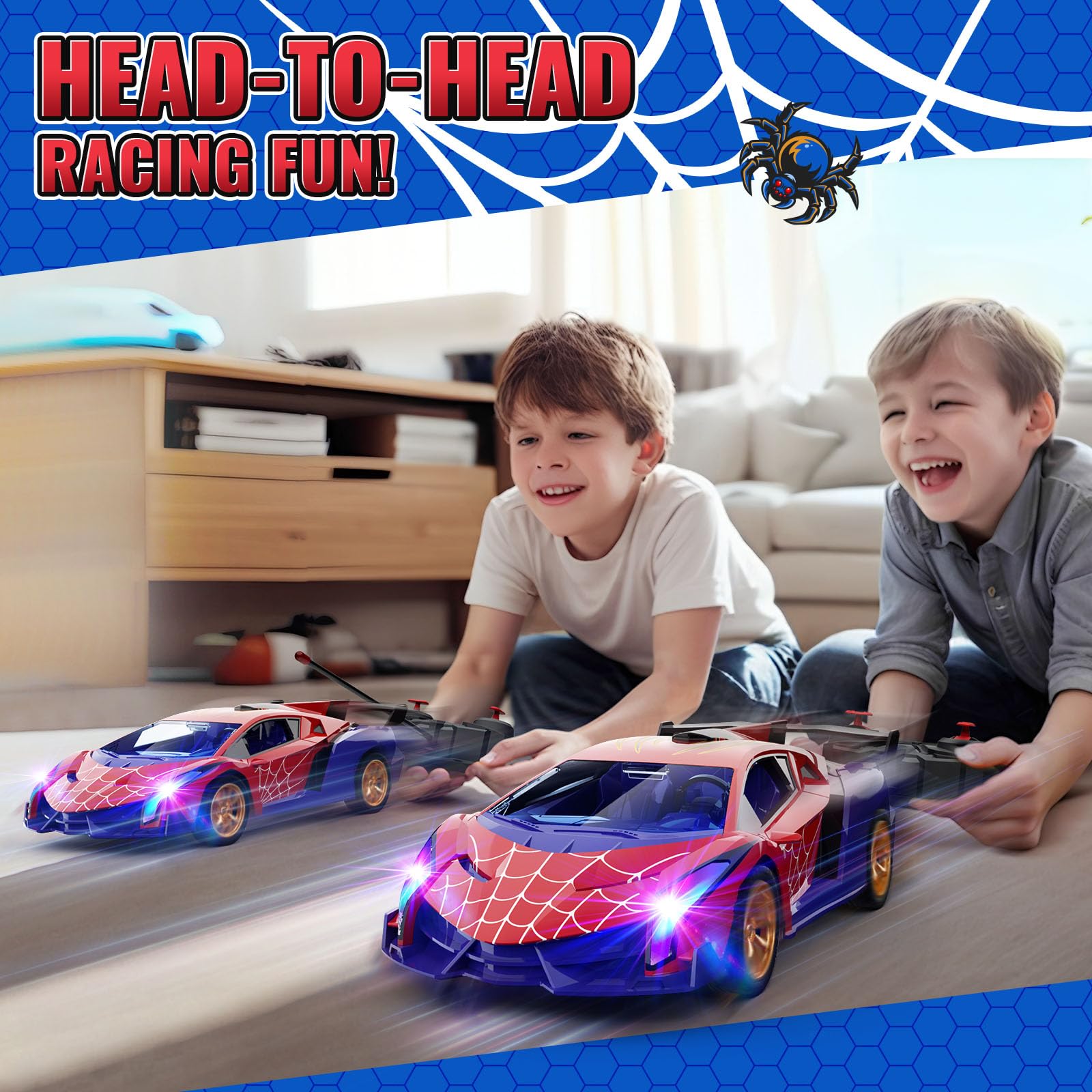 ZIROKAY Spider RC Car ideal for hallway racing in living rooms