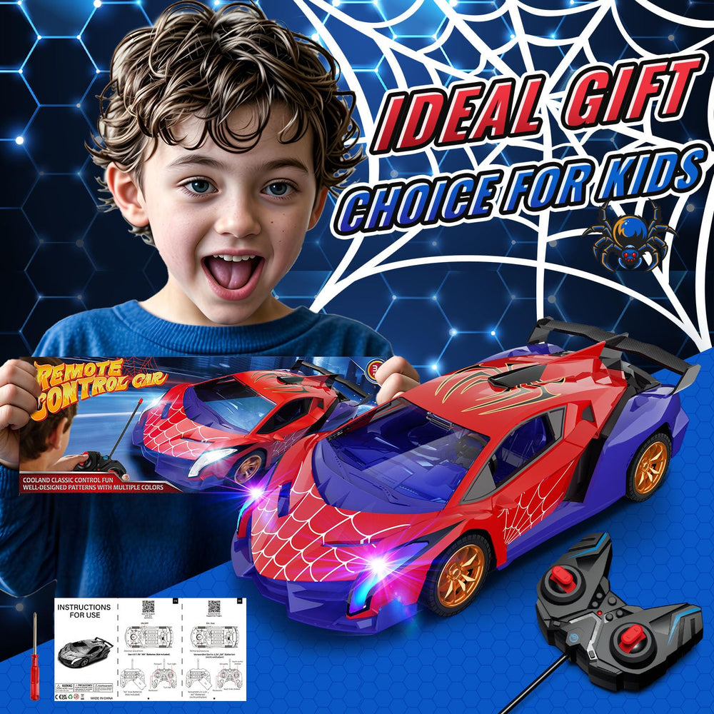 ZIROKAY Spider RC Car bold spider patterns boost visual appeal during play