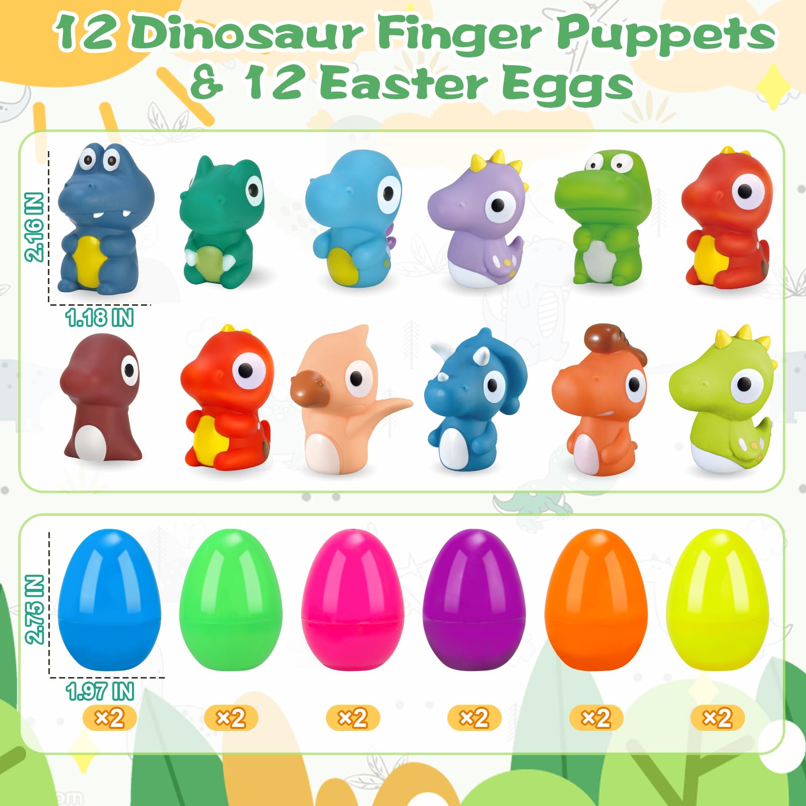 ZIRSENG dinosaur finger puppets close-up for imaginative storytelling sessions.