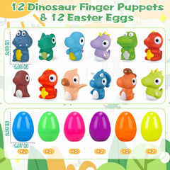ZIRSENG dinosaur finger puppets close-up for imaginative storytelling sessions.
