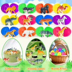 ZIRSENG Easter eggs double as cake toppers for safari or farm themes