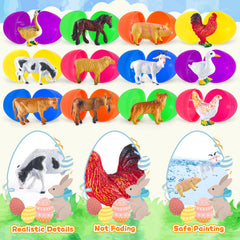 ZIRSENG eco-friendly plastic Easter eggs suitable for crafts and cake toppers.