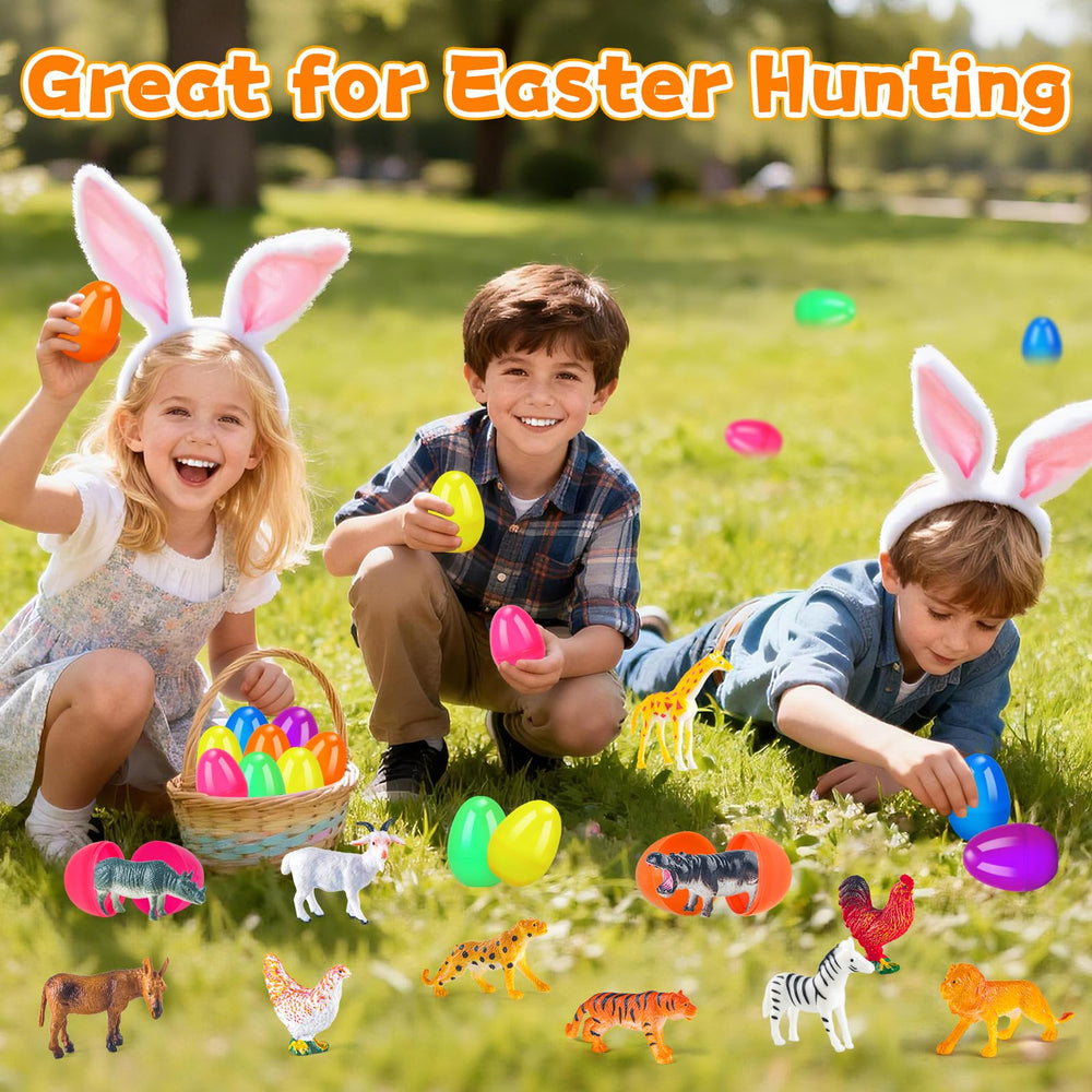 ZIRSENG farm and wild animal toys inside eggs boosting learning through play.