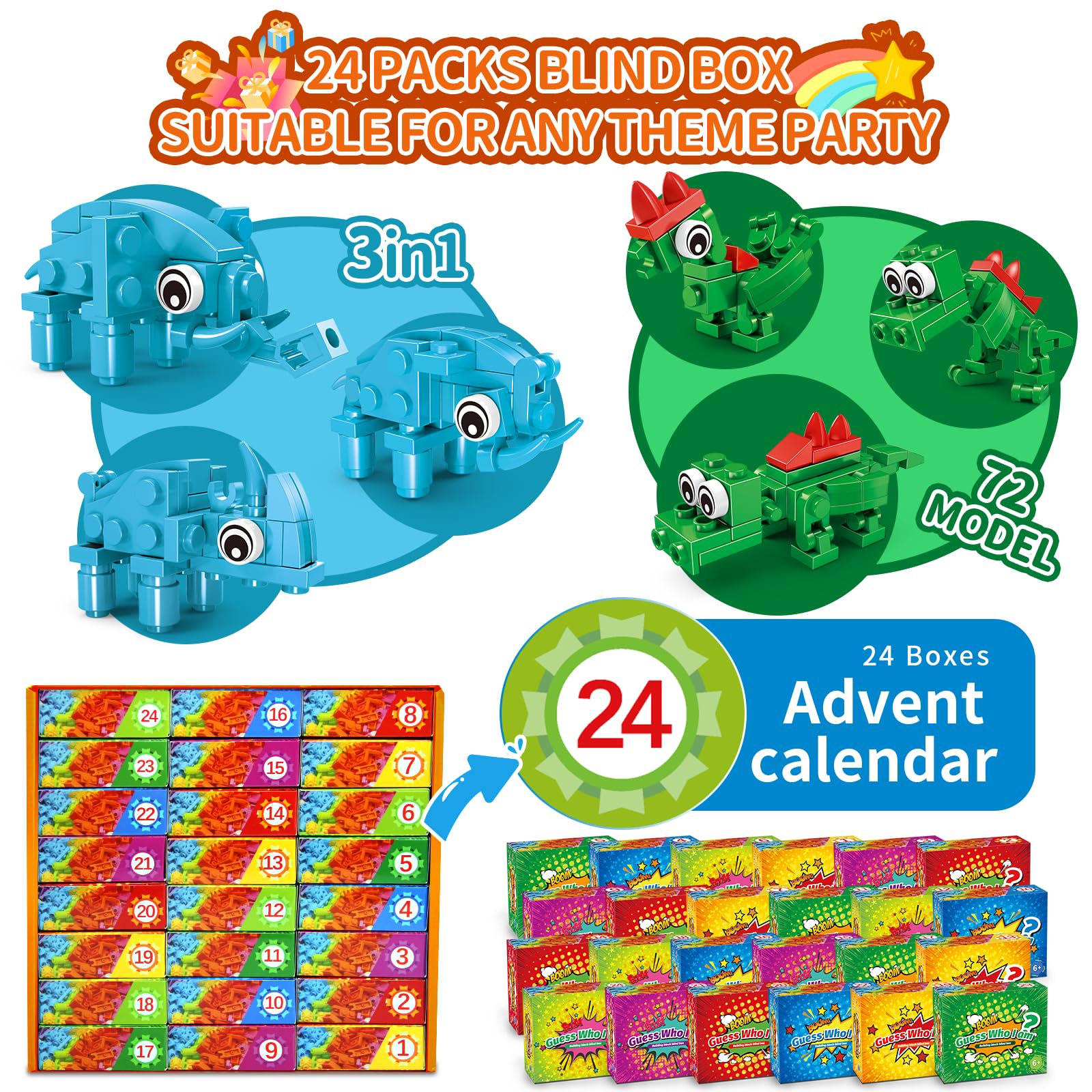 Zitetbolo colorful animal figures for learning and décor