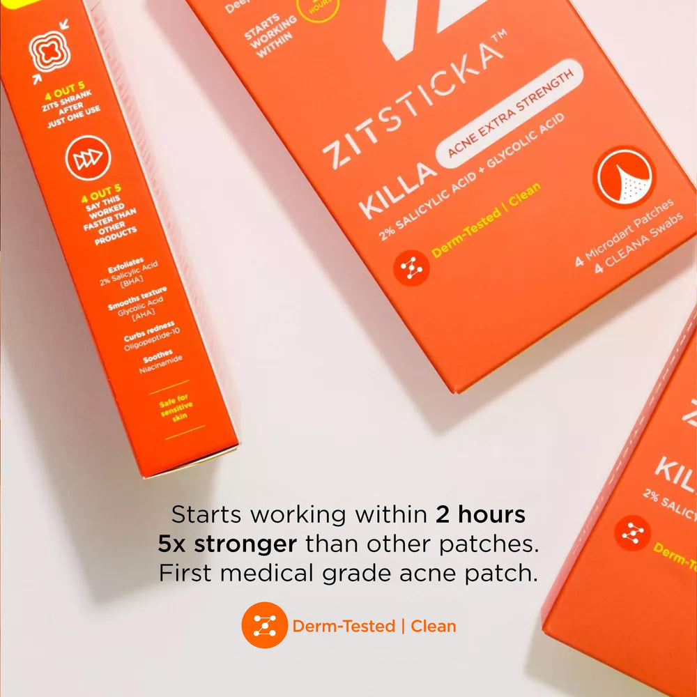 ZitSticka KILLA 2% salicylic acid ingredient highlighted.