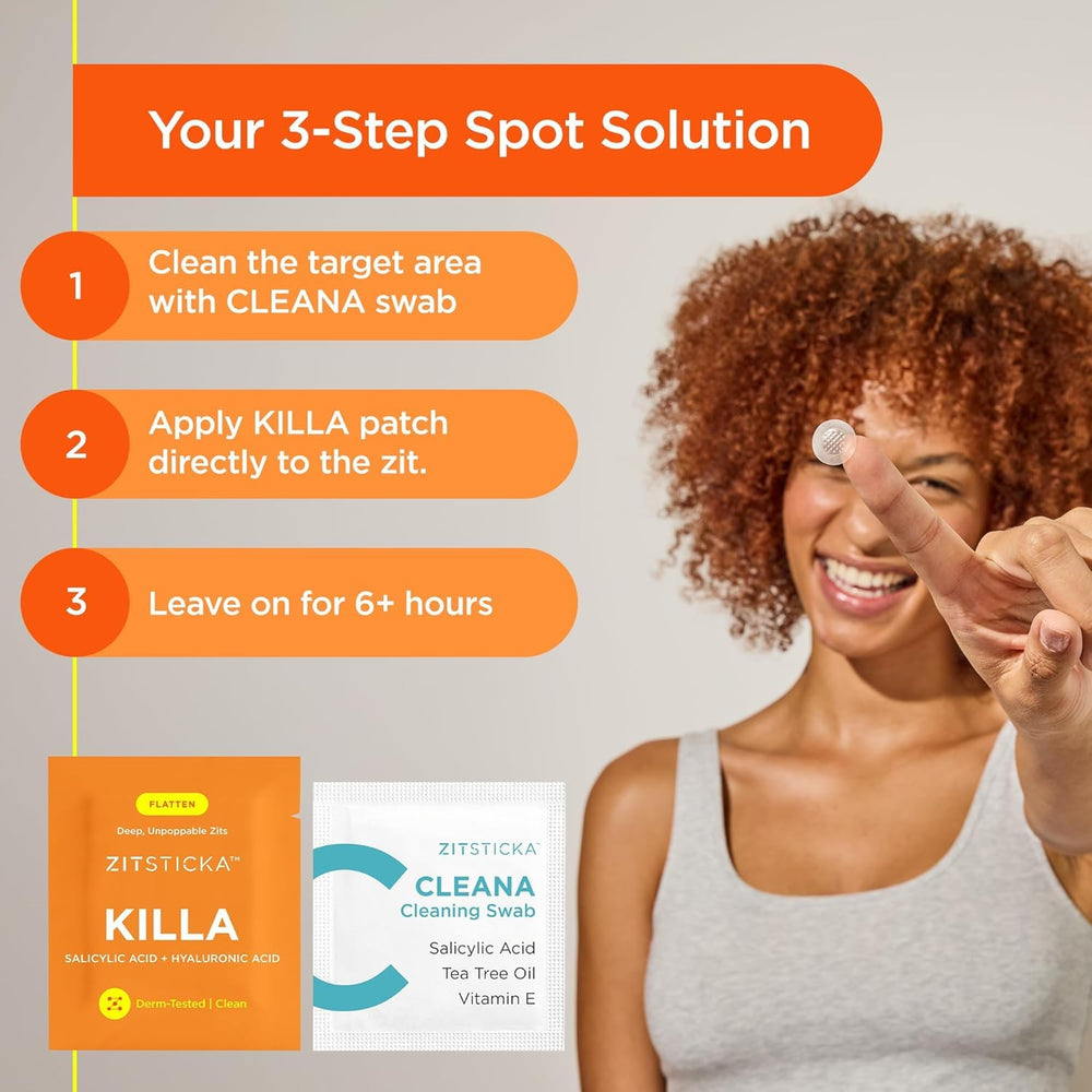 ZitSticka KILLA kit with priming CLEANA swabs for prep