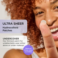 ZitSticka Undercover patches on the back for discreet blemish care.