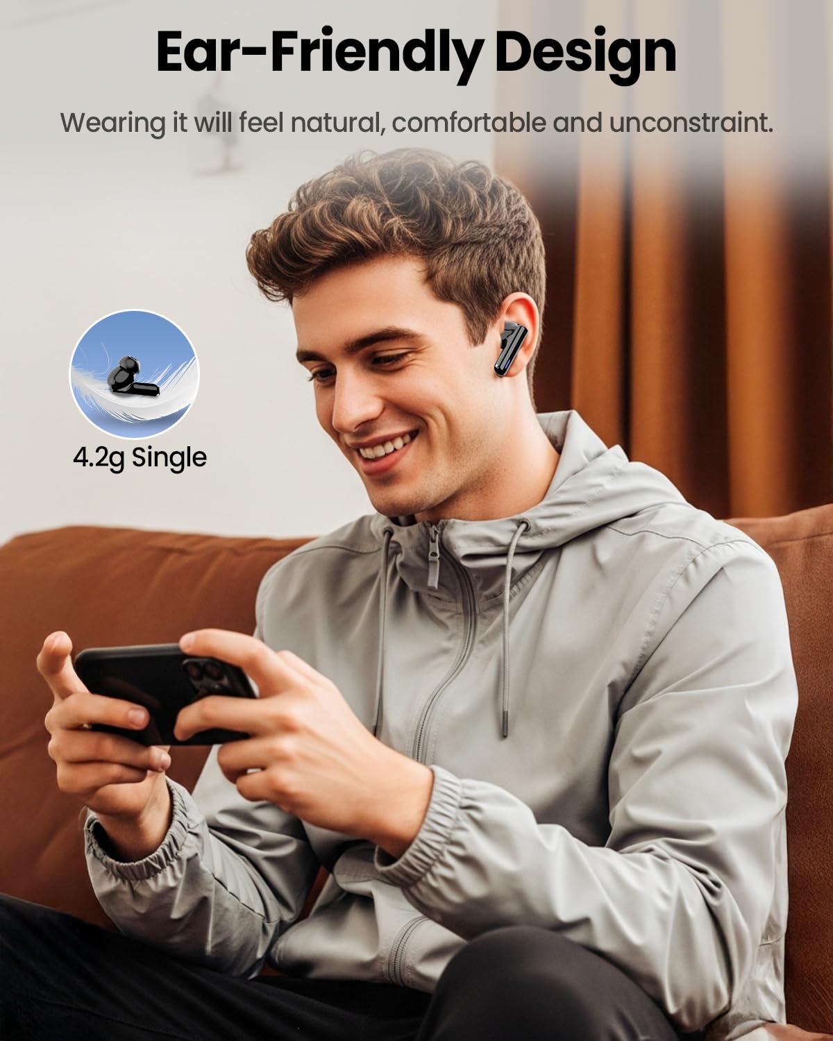 ZIUTY charging case battery indicator for easier power planning.