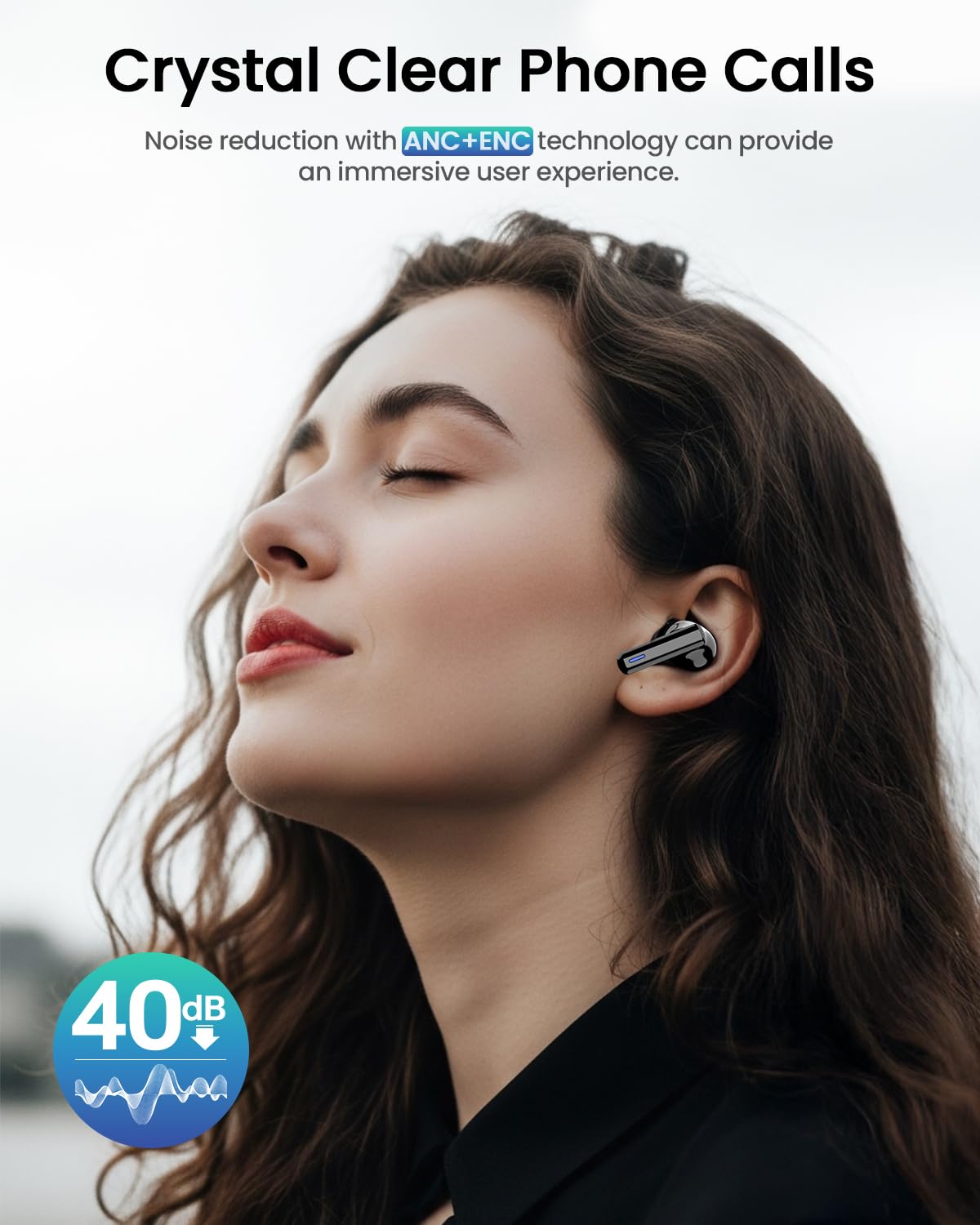 ZIUTY earbuds in-ear fit for secure all-day comfort.