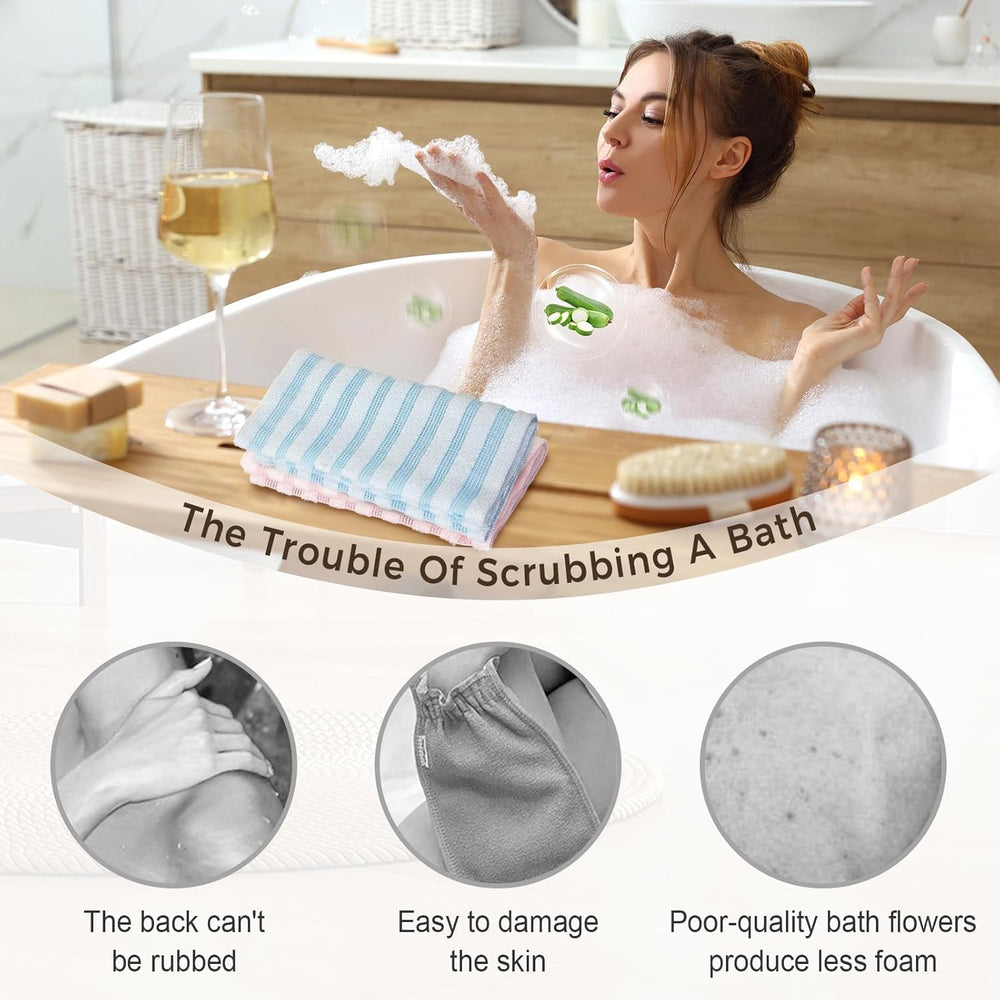Hexagonal weave design on ZIVWAGX exfoliating towel for effective lifting of impurities