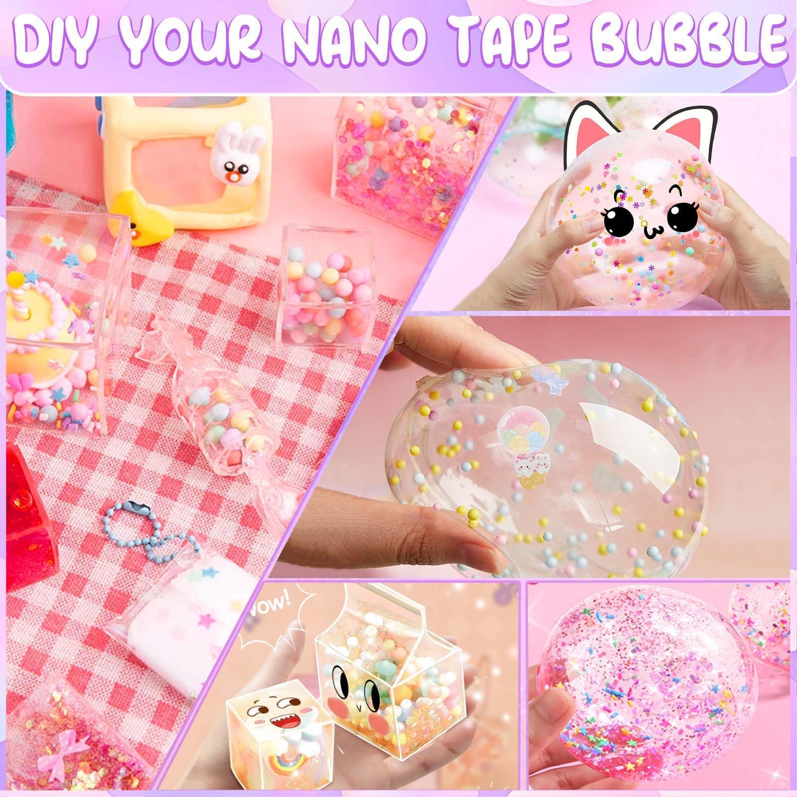Close-up of nano tape texture in ZiZa Nano Tape Bubble Kit for safe crafting