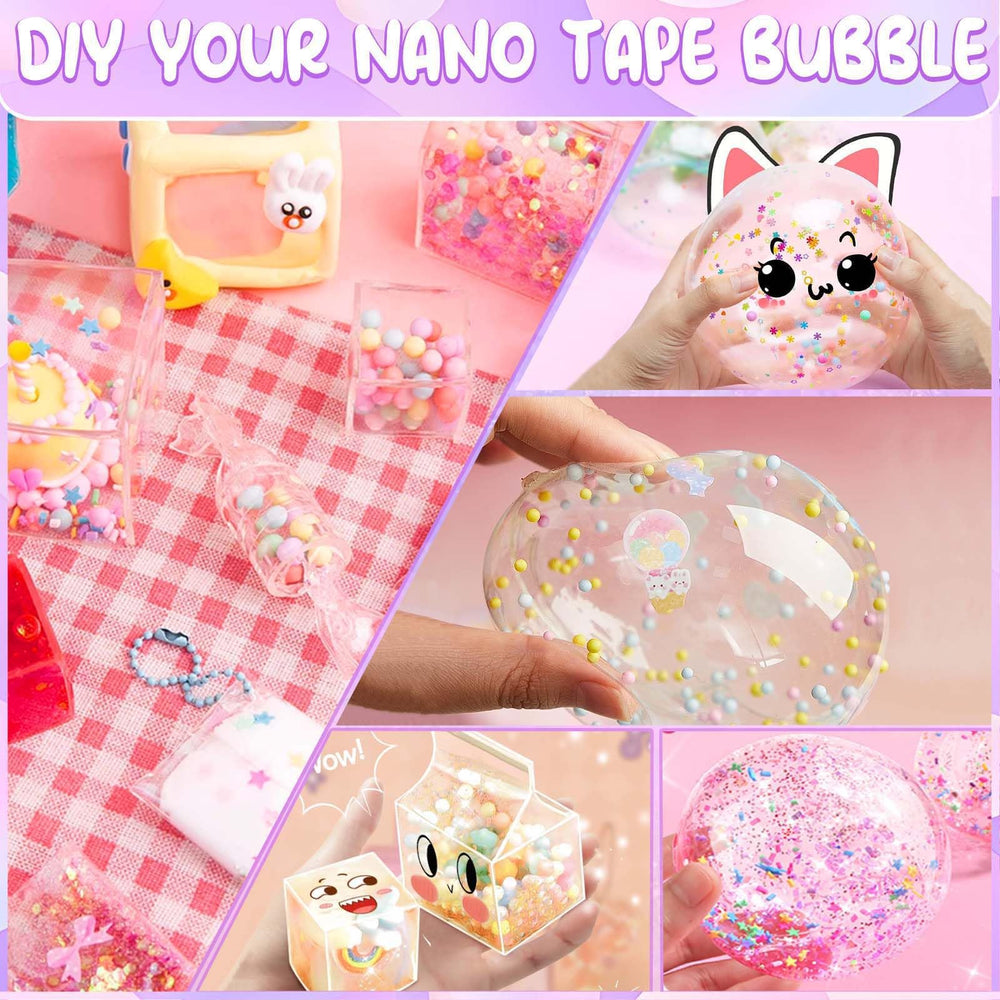 Close-up of nano tape texture in ZiZa Nano Tape Bubble Kit for safe crafting