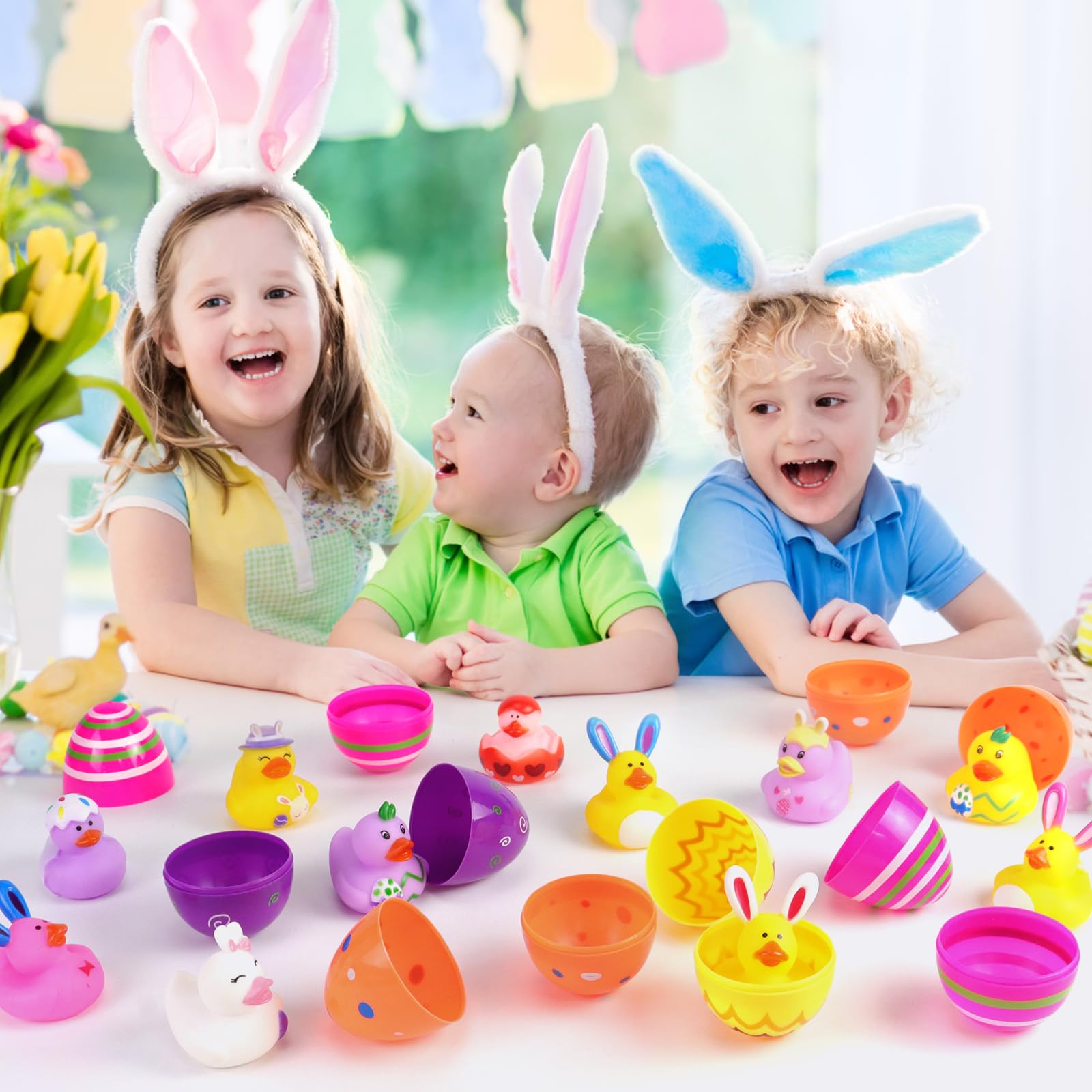 ZIZICG durable plastic eggs with smooth edges for kids