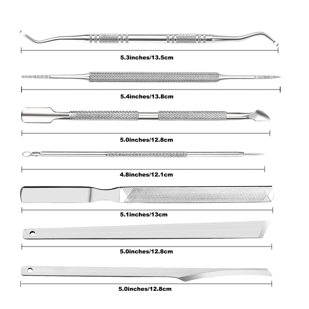 ZIZZON 7-pcs kit collection demonstrates precise nail maintenance.