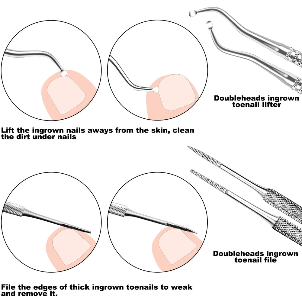 ZIZZON stainless steel pedicure tools ensure durable, long-lasting use.