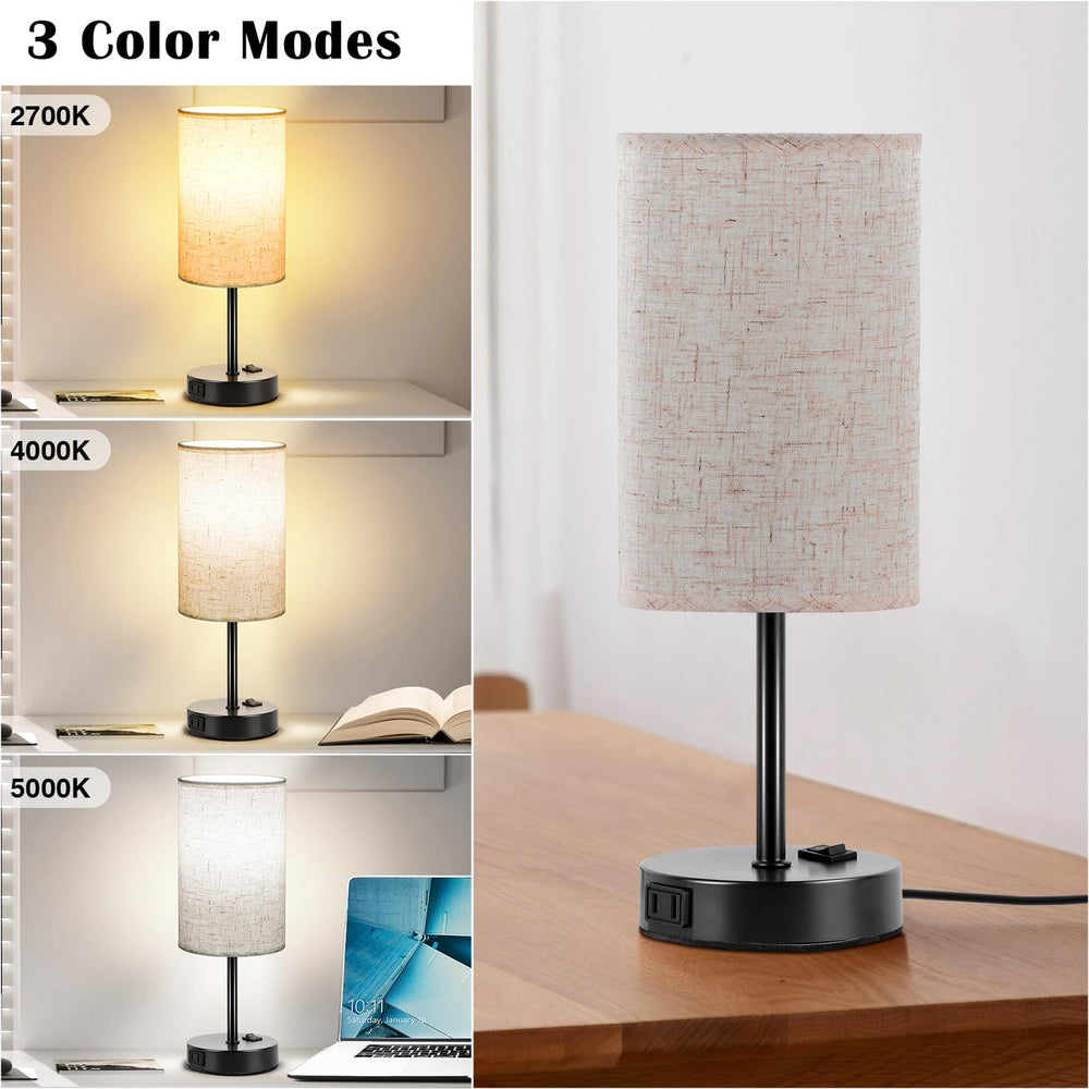 ZJOJO lamp featuring built-in AC outlets for charging devices at night