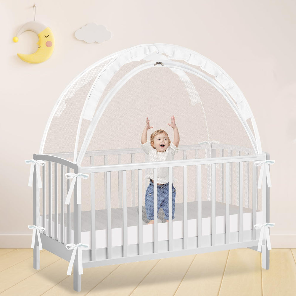 Zkaitoy crib tent interior offers ample space for play and movement.