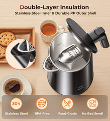 ZKBHOME kettle with seven-temperature control for precise brews