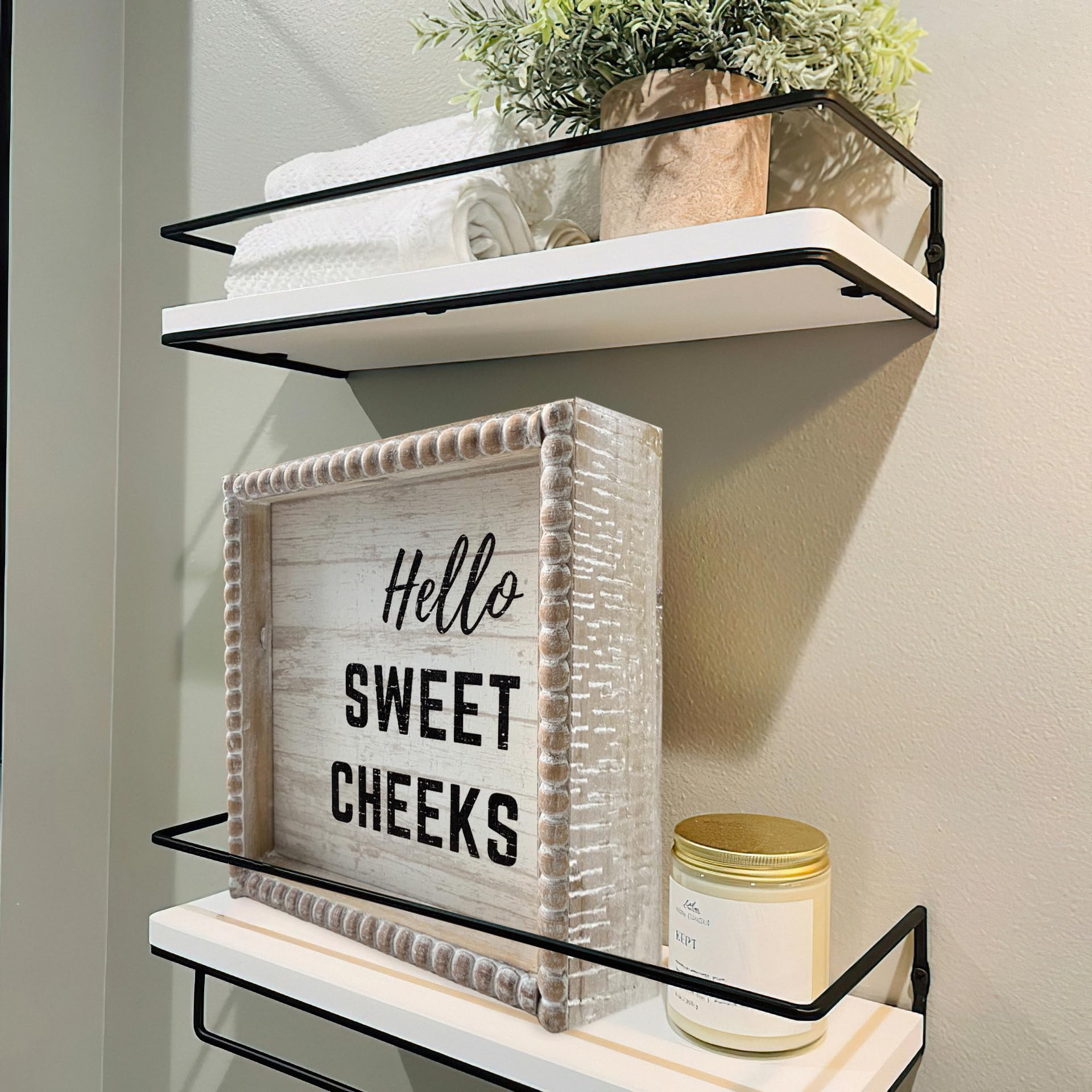 ZLFart hello sweet cheeks sign creates a cheeky focal point for guests.